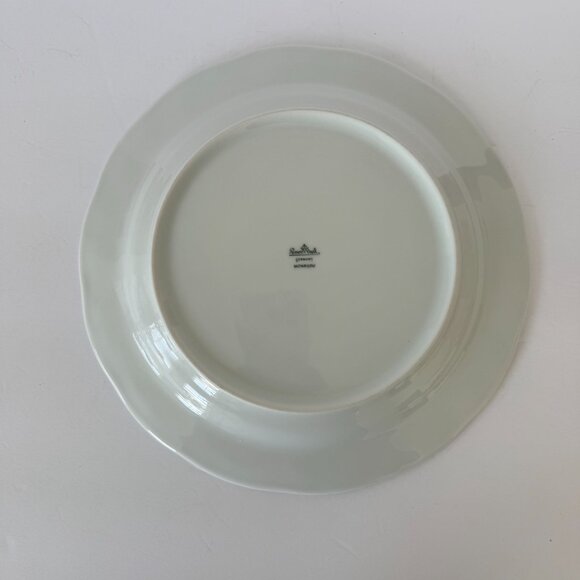 Rosenthal Germany Monbijou White Porcelain Dinner Plate Gold Swirl Design - Picture 5 of 6